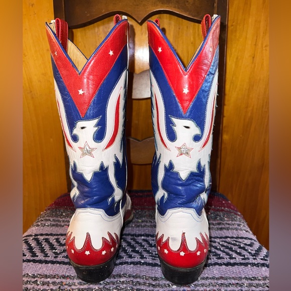 Thunderbird Eagle Rocketbuster Handmade Custom Western Leather Boots - Picture 4 of 11